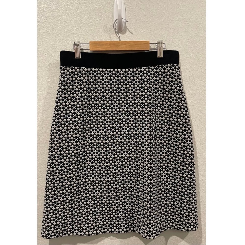 LE LIS Black and White Midi Skirt